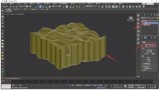 7、设置挤出高度为2000mm