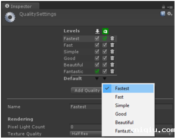 Unity质量设置