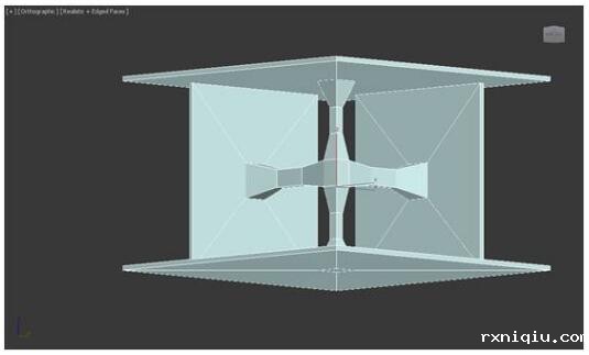 选择后边的面进行Bevel（倒角）Extrude（挤出）